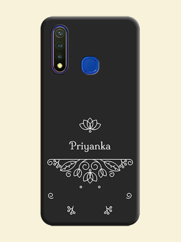 Lotus Garden Custom Text On Space Black Personalized Soft Matte Phone Covers -Vivo Y19