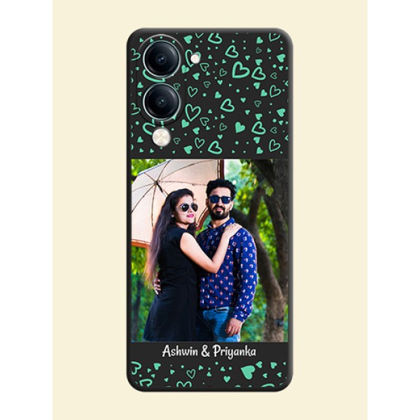 Sea Green Indefinite Love Pattern on Photo On Space Black Custom Soft Matte Mobile Back Cover - Vivo Y19e Sea Green Indefinite Love Pattern on Photo On Space Black Custom Soft Matte Mobile Back Cover - Vivo Y19e