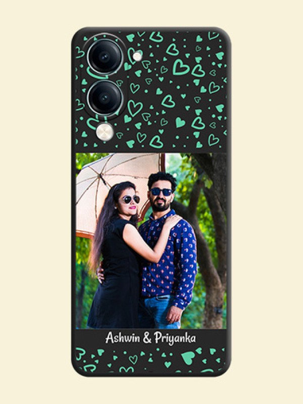 Sea Green Indefinite Love Pattern on Photo On Space Black Custom Soft Matte Mobile Back Cover - Vivo Y19e