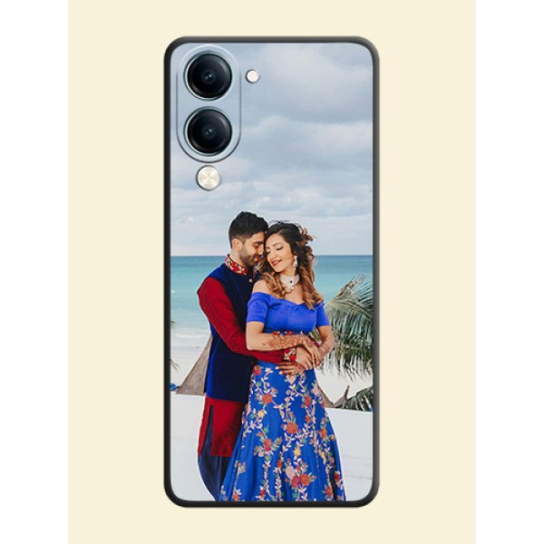 Full Single Pic Upload On Space Black Custom Soft Matte Mobile Back Cover - Vivo Y19e Full Single Pic Upload On Space Black Custom Soft Matte Mobile Back Cover - Vivo Y19e