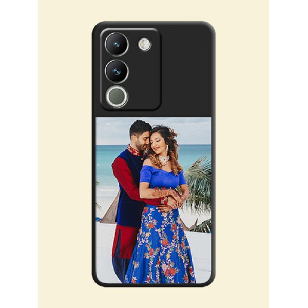 Image Upload With Space Black Color On Custom Soft Matte Mobile Back Cover - Vivo Y200 5G Image Upload With Space Black Color On Custom Soft Matte Mobile Back Cover - Vivo Y200 5G