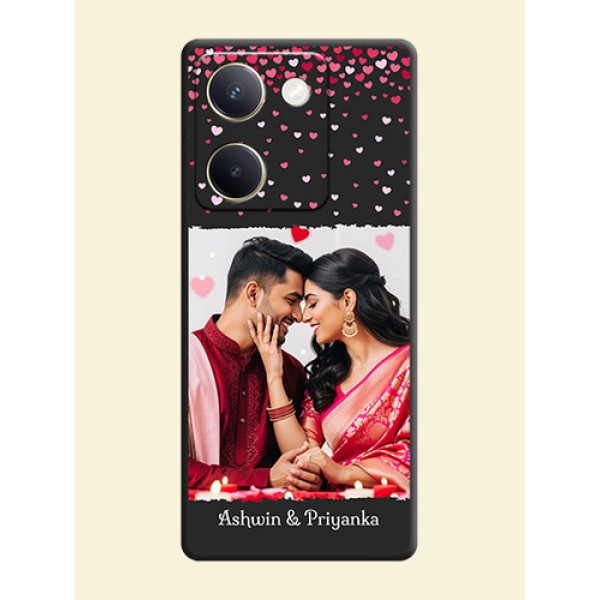 Fall in Love with Your Partner on Photo On Space Black Custom Soft Matte Mobile Back Cover - Vivo Y200 Pro 5G Fall in Love with Your Partner on Photo On Space Black Custom Soft Matte Mobile Back Cover - Vivo Y200 Pro 5G