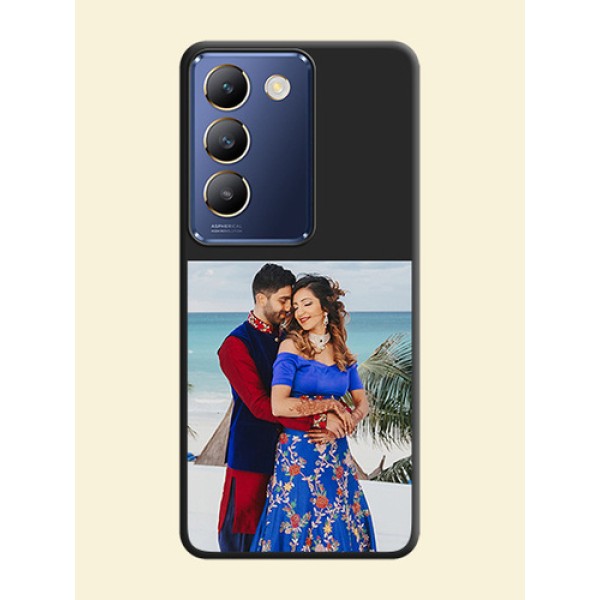 Image Upload With Space Black Color On Custom Soft Matte Mobile Back Cover - Vivo Y200E 5G Image Upload With Space Black Color On Custom Soft Matte Mobile Back Cover - Vivo Y200E 5G