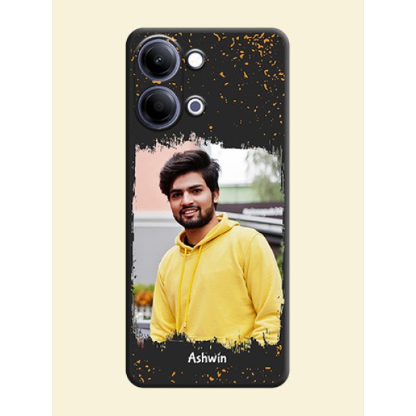 Spray Free Design on Photo On Space Black Custom Soft Matte Mobile Back Cover - Vivo Y21 5G Spray Free Design on Photo On Space Black Custom Soft Matte Mobile Back Cover - Vivo Y21 5G