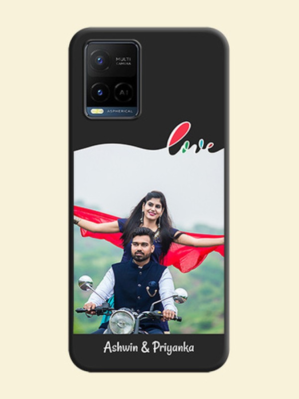 Fall in Love Pattern with Picture on Photo on Space Black Soft Matte Mobile Case - Vivo Y21
