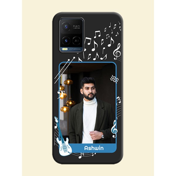 Musical Theme Design with Text on Photo on Space Black Soft Matte Mobile Case - Vivo Y21 Musical Theme Design with Text on Photo on Space Black Soft Matte Mobile Case - Vivo Y21