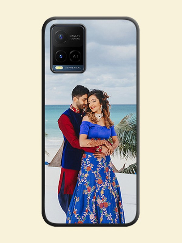 Full Single Pic Upload On Space Black Personalized Soft Matte Phone Covers -Vivo Y21