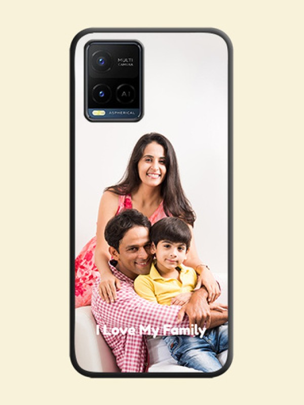 Full Single Pic Upload With Text On Space Black Personalized Soft Matte Phone Covers -Vivo Y21