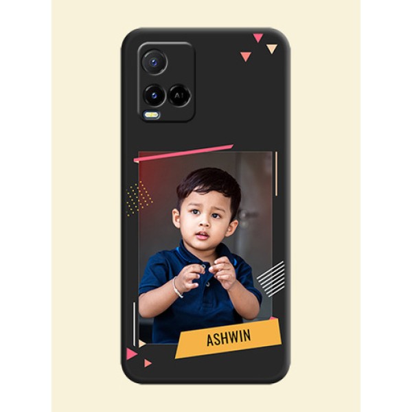 Photo Frame with Triangle Small Dots on Photo on Space Black Soft Matte Back Cover - Vivo Y21A Photo Frame with Triangle Small Dots on Photo on Space Black Soft Matte Back Cover - Vivo Y21A