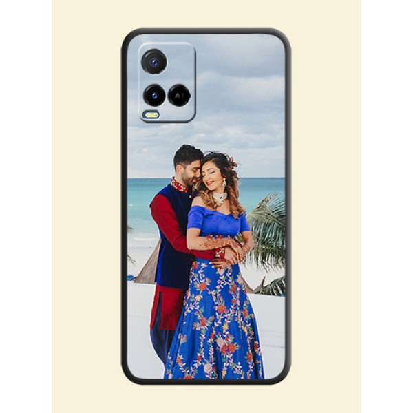 Full Single Pic Upload On Space Black Personalized Soft Matte Phone Covers -Vivo Y21A Full Single Pic Upload On Space Black Personalized Soft Matte Phone Covers -Vivo Y21A