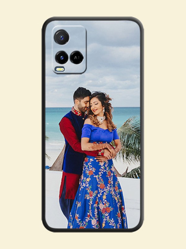 Full Single Pic Upload On Space Black Personalized Soft Matte Phone Covers -Vivo Y21A