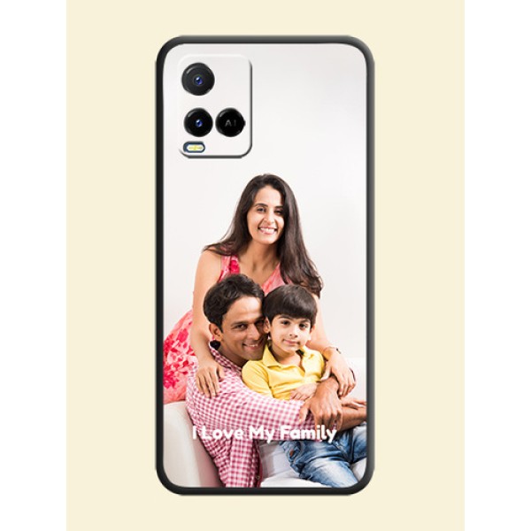 Full Single Pic Upload With Text On Space Black Personalized Soft Matte Phone Covers -Vivo Y21A Full Single Pic Upload With Text On Space Black Personalized Soft Matte Phone Covers -Vivo Y21A