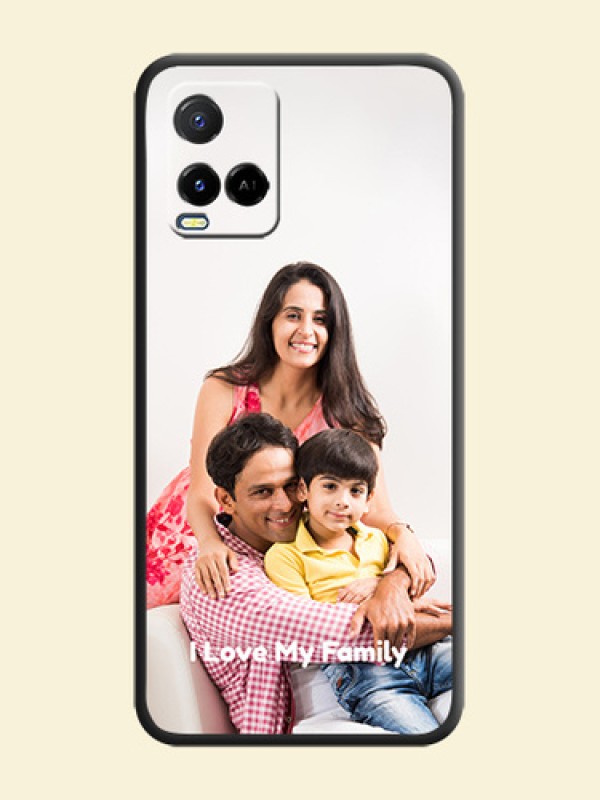 Full Single Pic Upload With Text On Space Black Personalized Soft Matte Phone Covers -Vivo Y21A