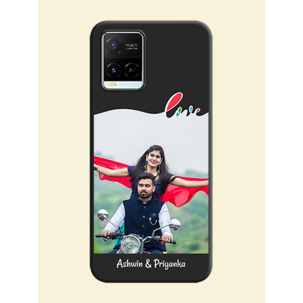 Fall in Love Pattern with Picture on Photo on Space Black Soft Matte Mobile Case - Vivo Y21e Fall in Love Pattern with Picture on Photo on Space Black Soft Matte Mobile Case - Vivo Y21e