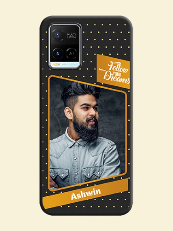 Follow Your Dreams with White Dots on Space Black Custom Soft Matte Phone Cases - Vivo Y21e