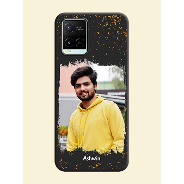 Spray Free Design on Photo on Space Black Soft Matte Phone Cover - Vivo Y21e Spray Free Design on Photo on Space Black Soft Matte Phone Cover - Vivo Y21e