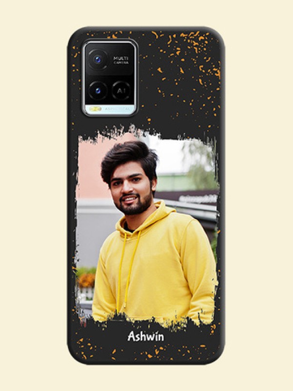 Spray Free Design on Photo on Space Black Soft Matte Phone Cover - Vivo Y21e