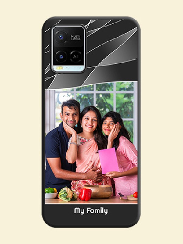 Mixed Wave Lines on Photo on Space Black Soft Matte Mobile Cover - Vivo Y21e