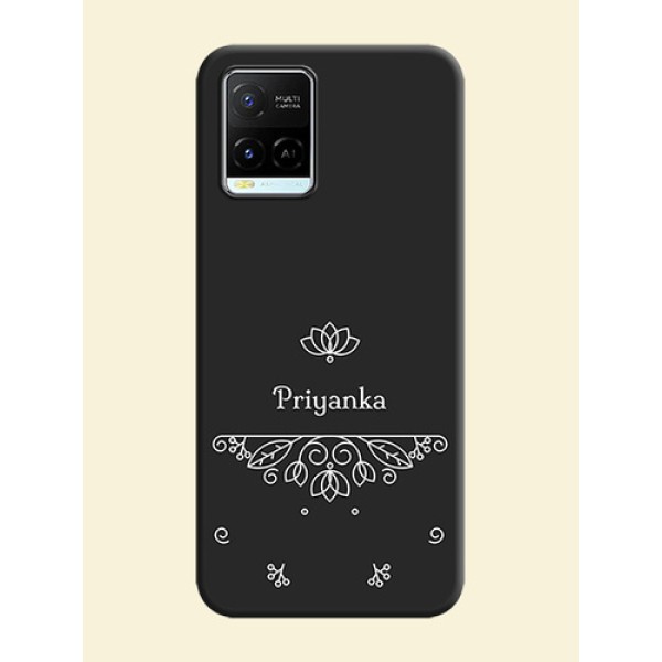 Lotus Garden Custom Text On Space Black Personalized Soft Matte Phone Covers -Vivo Y21E Lotus Garden Custom Text On Space Black Personalized Soft Matte Phone Covers -Vivo Y21E