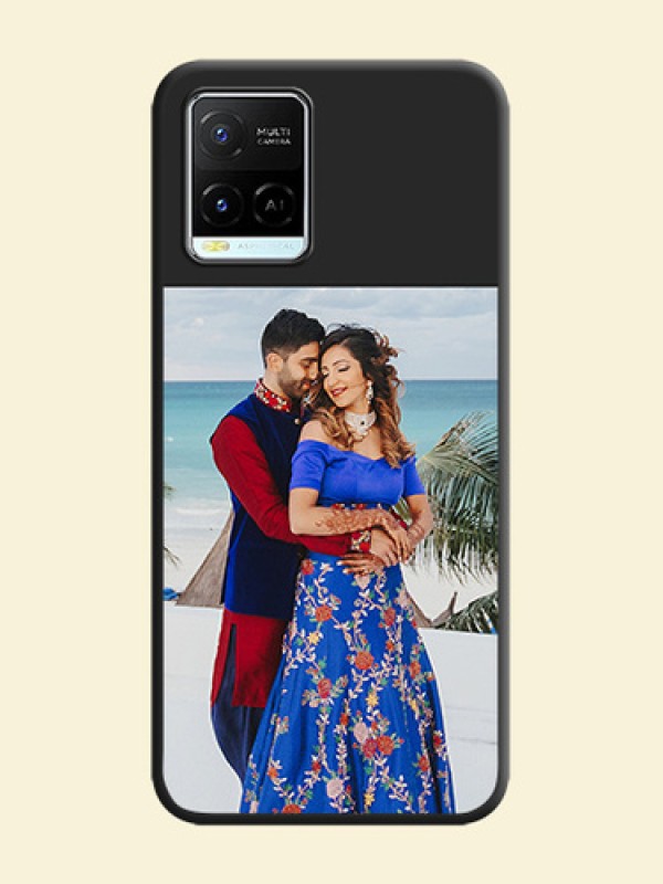Image Upload With Space Black Color On Custom Soft Matte Mobile Back Cover - Vivo Y21E