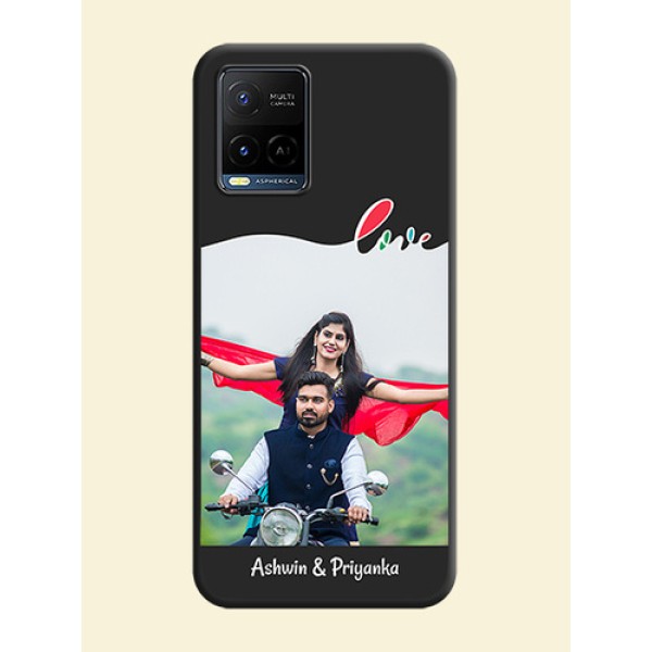 Fall in Love Pattern with Picture on Photo on Space Black Soft Matte Mobile Case - Vivo Y21G Fall in Love Pattern with Picture on Photo on Space Black Soft Matte Mobile Case - Vivo Y21G