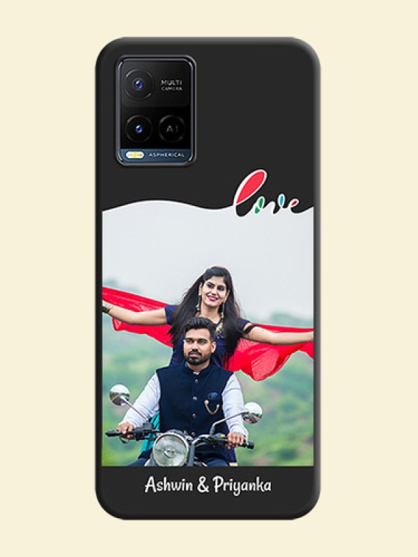 Fall in Love Pattern with Picture on Photo on Space Black Soft Matte Mobile Case - Vivo Y21G