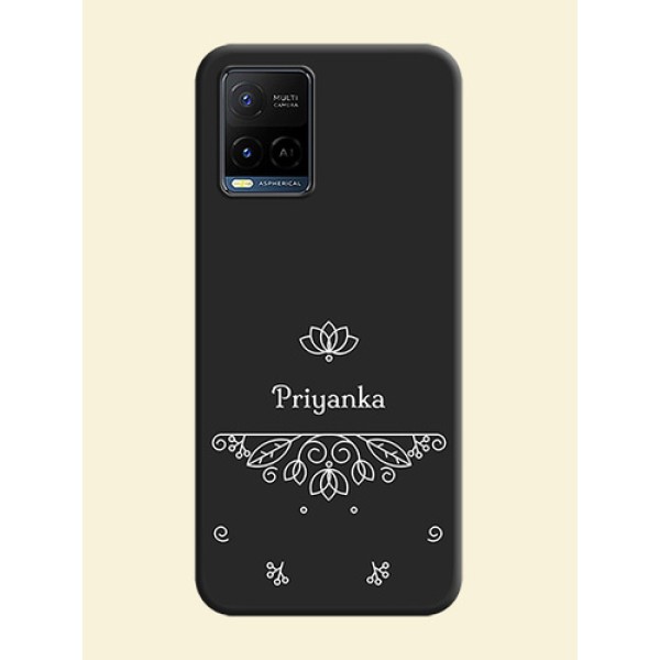Lotus Garden Custom Text On Space Black Personalized Soft Matte Phone Covers -Vivo Y21G Lotus Garden Custom Text On Space Black Personalized Soft Matte Phone Covers -Vivo Y21G