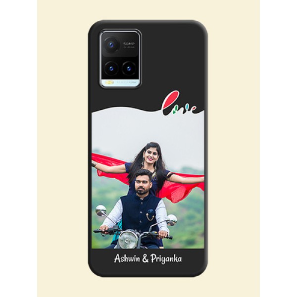 Fall in Love Pattern with Picture on Photo on Space Black Soft Matte Mobile Case - Vivo Y21T Fall in Love Pattern with Picture on Photo on Space Black Soft Matte Mobile Case - Vivo Y21T