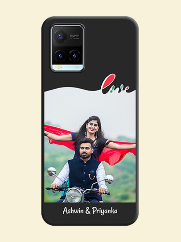 Fall in Love Pattern with Picture on Photo on Space Black Soft Matte Mobile Case - Vivo Y21T
