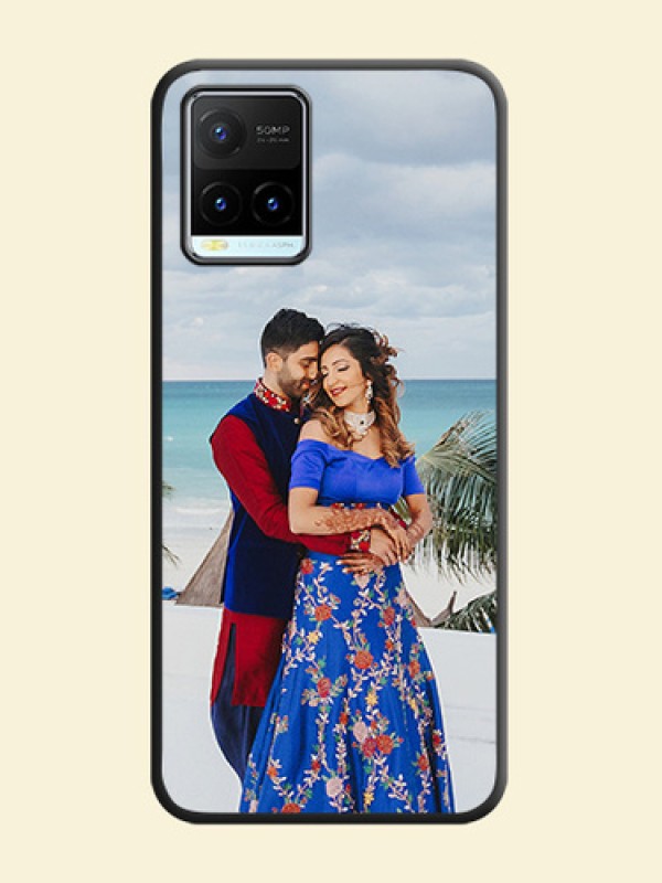 Full Single Pic Upload On Space Black Personalized Soft Matte Phone Covers -Vivo Y21T