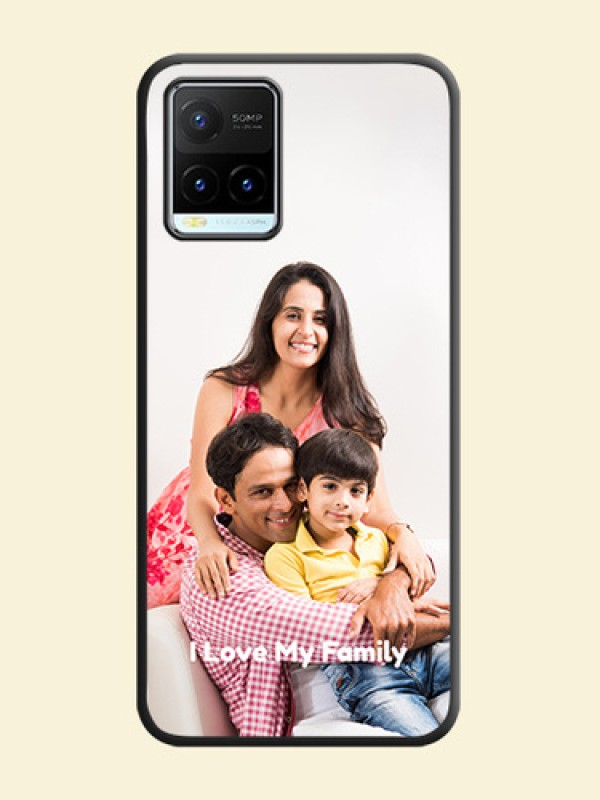 Full Single Pic Upload With Text On Space Black Personalized Soft Matte Phone Covers -Vivo Y21T