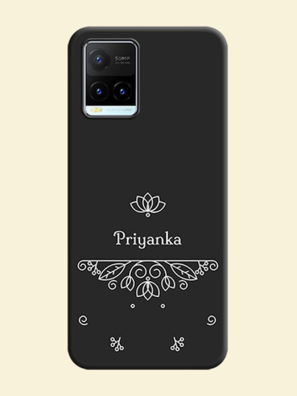 Lotus Garden Custom Text On Space Black Personalized Soft Matte Phone Covers -Vivo Y21T
