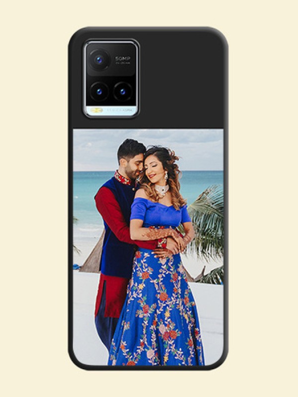 Image Upload With Space Black Color On Custom Soft Matte Mobile Back Cover - Vivo Y21T