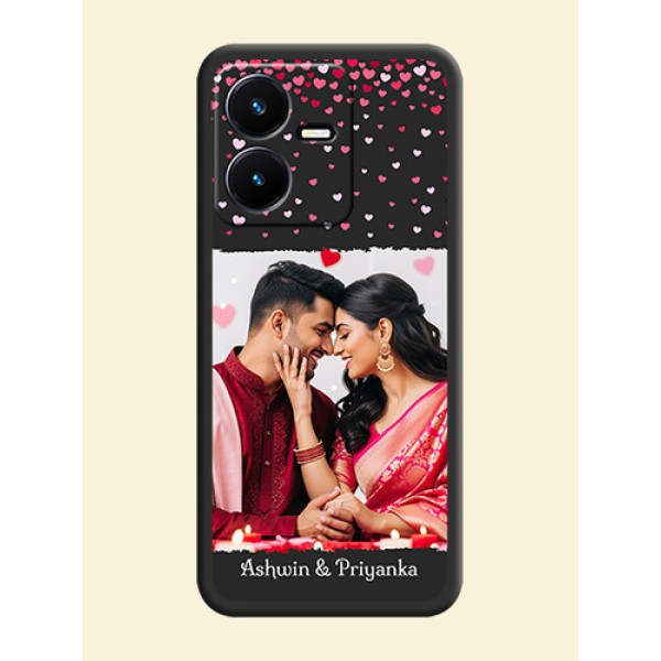 Fall in Love with Your Partner on Photo on Space Black Soft Matte Phone Cover - Vivo Y22 Fall in Love with Your Partner on Photo on Space Black Soft Matte Phone Cover - Vivo Y22