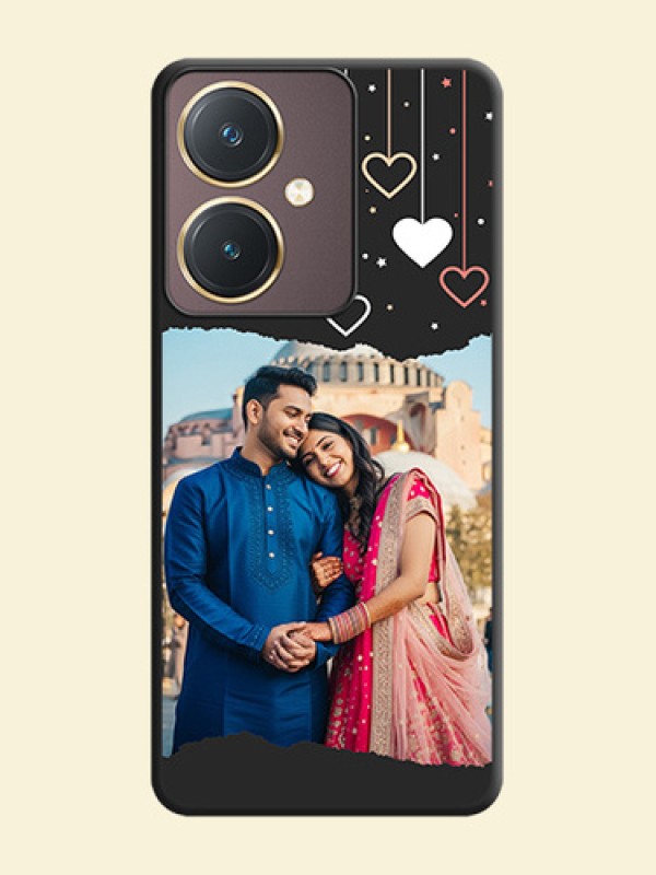 Love Hangings with Splash Wave Picture on Space Black Custom Soft Matte Phone Back Cover - Vivo Y27
