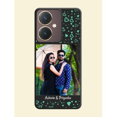 Sea Green Indefinite Love Pattern - Photo on Space Black Soft Matte Mobile Cover - Vivo Y27