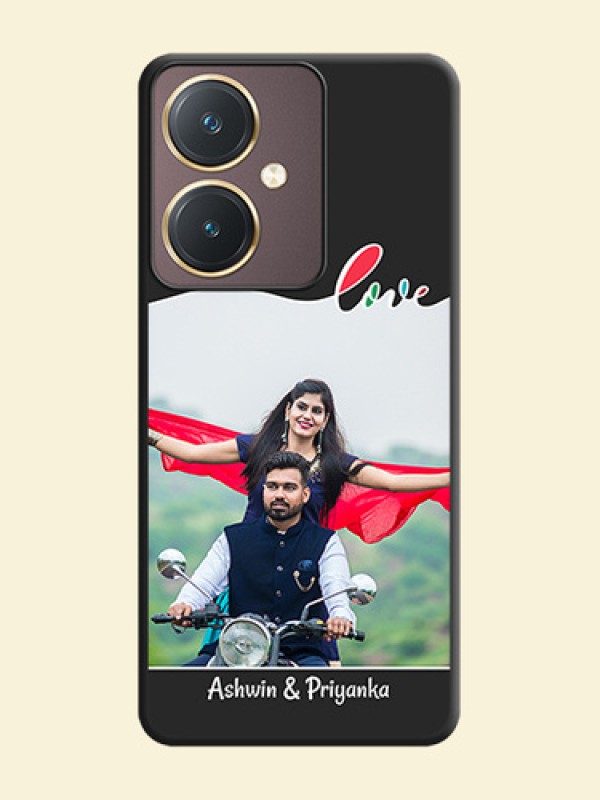 Fall in Love Pattern with Picture - Photo on Space Black Soft Matte Mobile Case - Vivo Y27