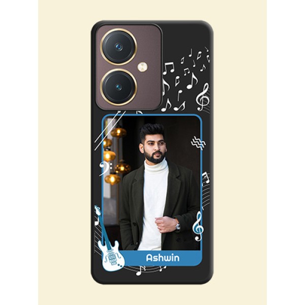 Musical Theme Design with Text - Photo on Space Black Soft Matte Mobile Case - Vivo Y27 Musical Theme Design with Text - Photo on Space Black Soft Matte Mobile Case - Vivo Y27