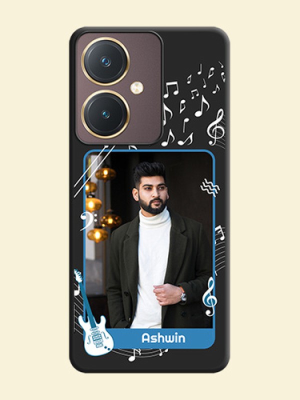 Musical Theme Design with Text - Photo on Space Black Soft Matte Mobile Case - Vivo Y27