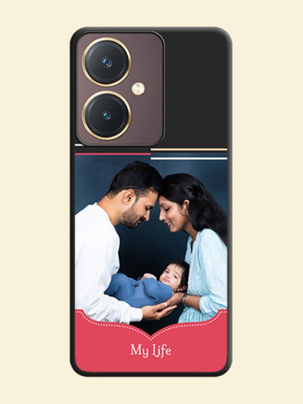 Classic Plain Design with Name - Photo on Space Black Soft Matte Phone Cover - Vivo Y27