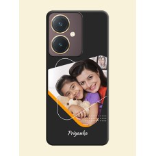 Yellow Triangle - Photo on Space Black Soft Matte Phone Cover - Vivo Y27