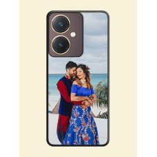 Full Single Pic Upload On Space Black Personalized Soft Matte Phone Covers - Vivo Y27