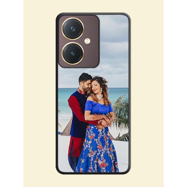 Full Single Pic Upload On Space Black Personalized Soft Matte Phone Covers - Vivo Y27 Full Single Pic Upload On Space Black Personalized Soft Matte Phone Covers - Vivo Y27