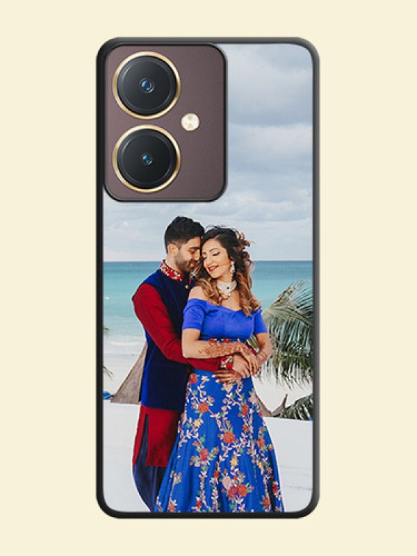 Full Single Pic Upload On Space Black Personalized Soft Matte Phone Covers - Vivo Y27