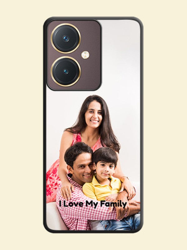 Full Single Pic Upload With Text On Space Black Personalized Soft Matte Phone Covers - Vivo Y27
