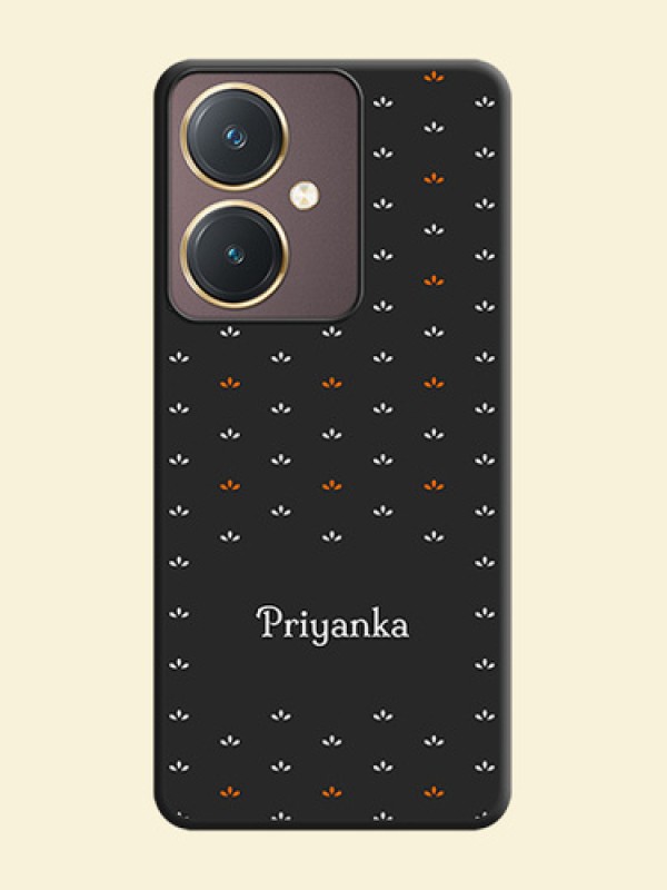 Simple Pattern With Custom Text On Space Black Personalized Soft Matte Phone Covers - Vivo Y27