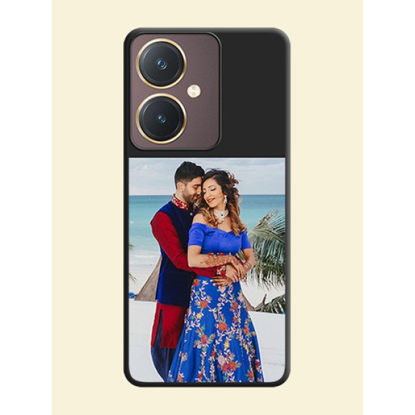 Image Upload With Space Black Color On Custom Soft Matte Mobile Back Cover - Vivo Y27 Image Upload With Space Black Color On Custom Soft Matte Mobile Back Cover - Vivo Y27