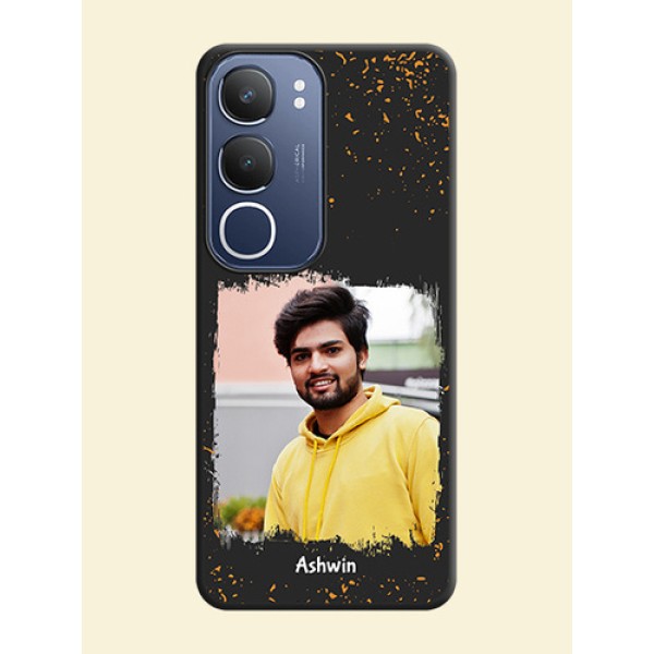 Spray Free Design on Photo On Space Black Custom Soft Matte Mobile Back Cover - Vivo Y29 5G Spray Free Design on Photo On Space Black Custom Soft Matte Mobile Back Cover - Vivo Y29 5G