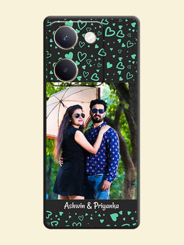 Sea Green Indefinite Love Pattern on Photo On Space Black Custom Soft Matte Mobile Back Cover - Vivo Y300 Plus 5G
