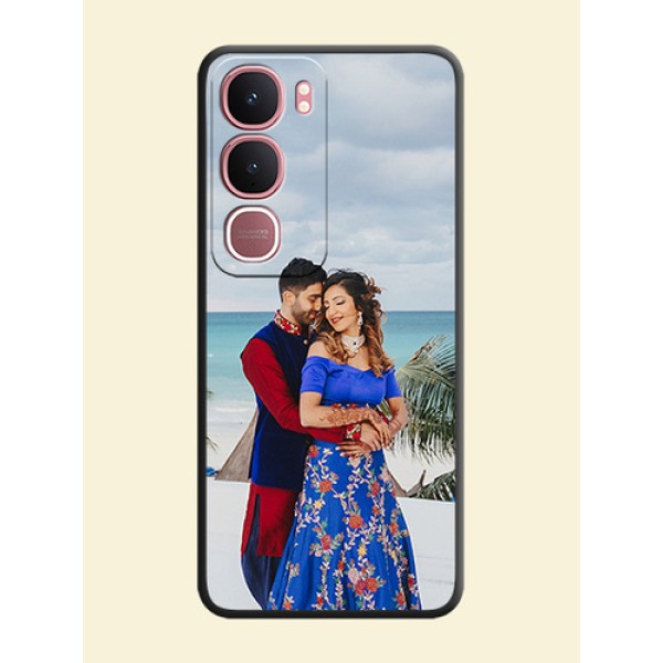 Full Single Pic Upload On Space Black Custom Soft Matte Mobile Back Cover - Vivo Y31 5G Full Single Pic Upload On Space Black Custom Soft Matte Mobile Back Cover - Vivo Y31 5G